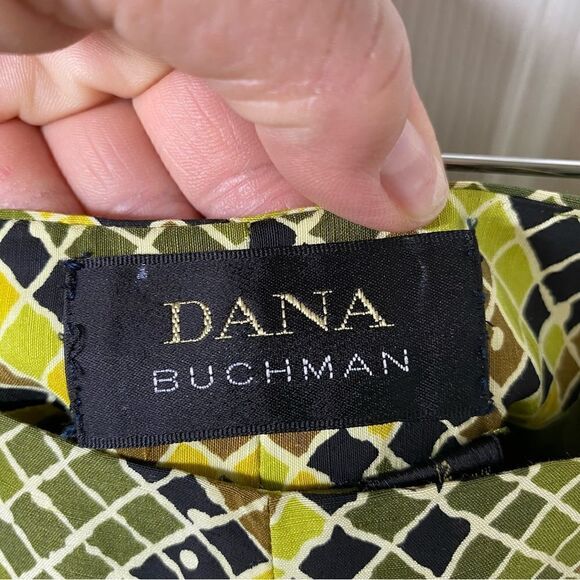Dana Buchman Pistachio Green Snakeskin Print Silk Blend Pant Size 12 EUC - Picture 4 of 8